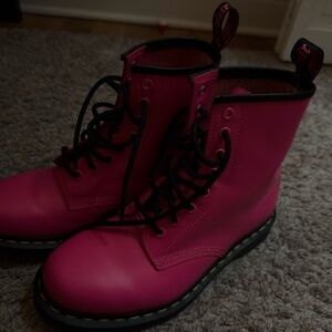 Dr. Martens Pink Combat Boots